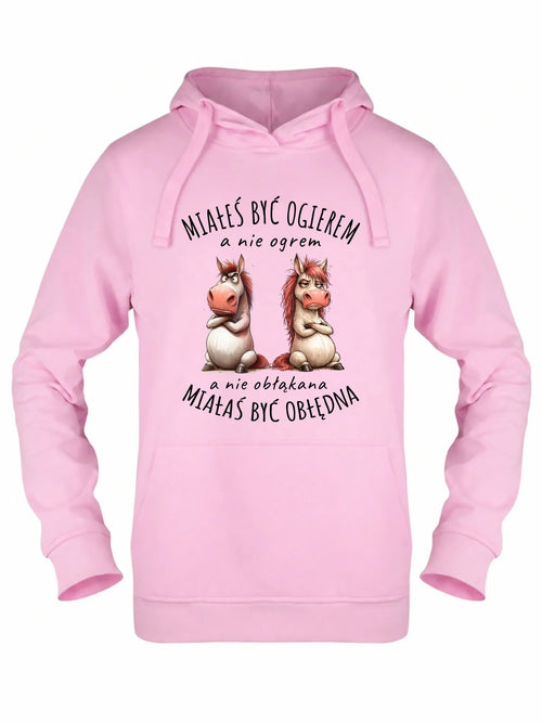 Bluza damska z kapturem - Ogier & Obłędna - śmieszna W85