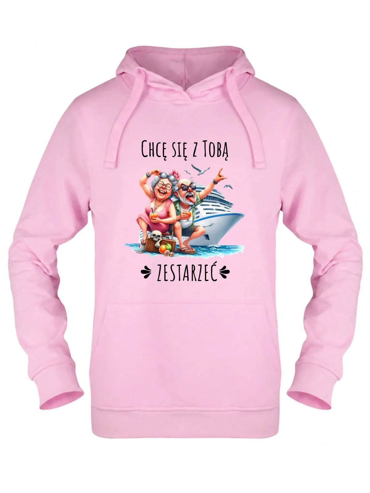 Bluza damska z kapturem - Chcę się z Tobą zestarzeć W80
