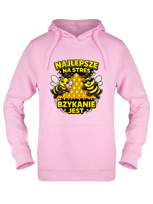 Bluza damska z kapturem - Najlepsze na stres bzykanie jest W79