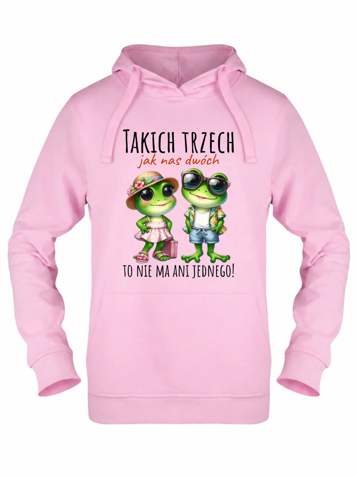 Bluza damska z kapturem - Żabki Takich trzech jak nas dwóch DCH11