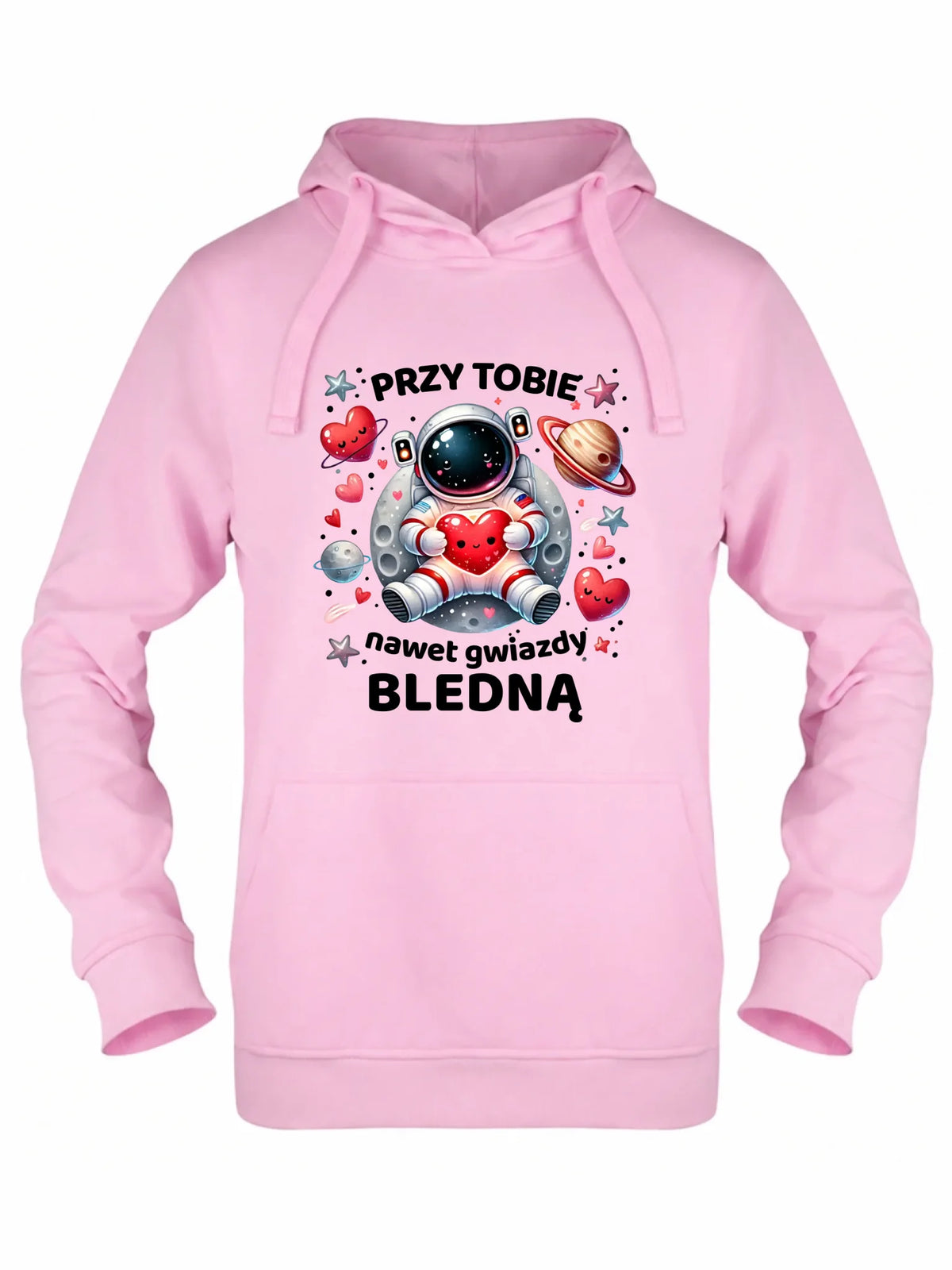 Bluza damska z kapturem - Przy Tobie nawet gwiazdy bledną W57