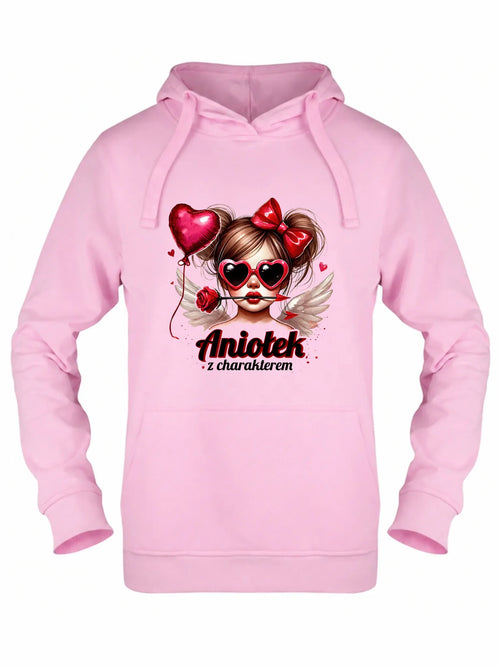 Bluza damska z kapturem - Aniołek z charakterem W58