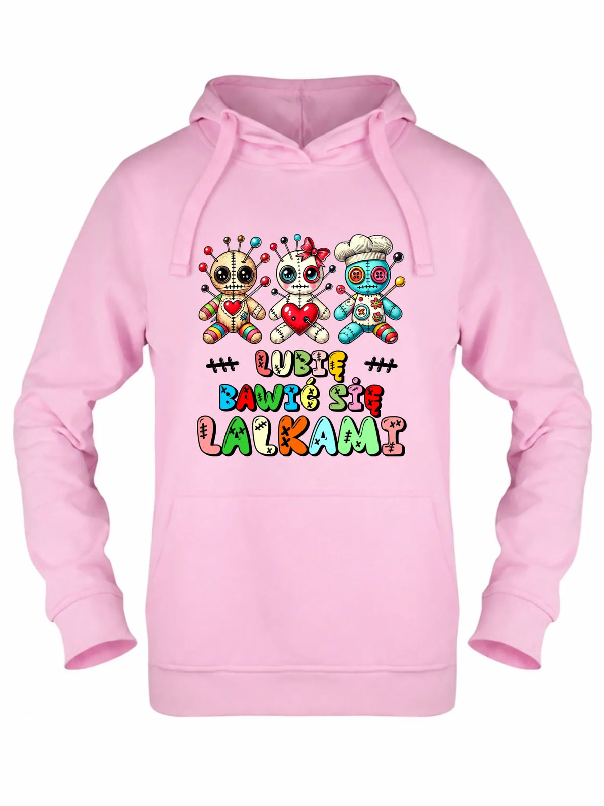 Bluza damska z kapturem - Voodoo Lubię bawić się lalkami W52