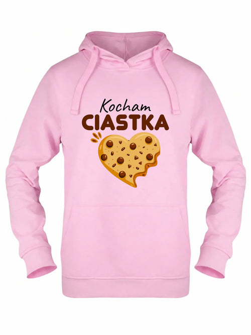 Bluza damska z kapturem - Kocham Ciastka W53