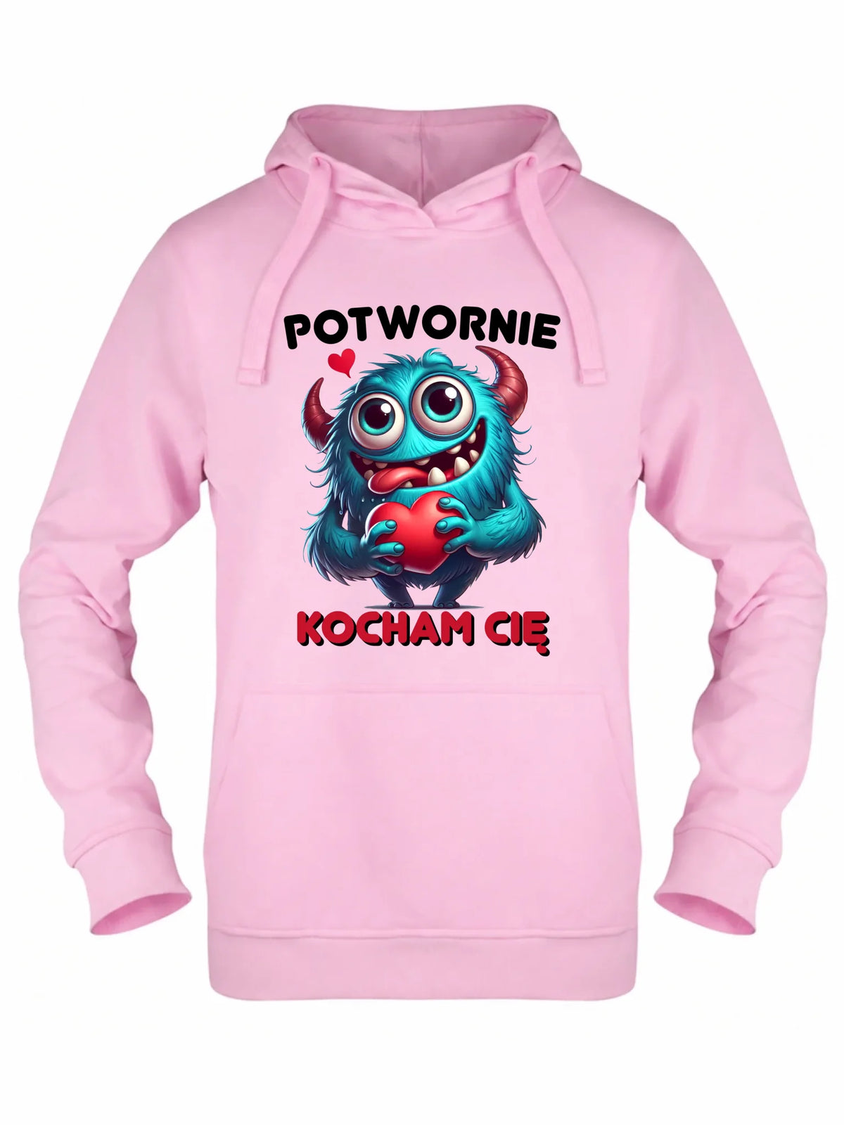 Bluza damska z kapturem - Potwornie Kocham Cię W45