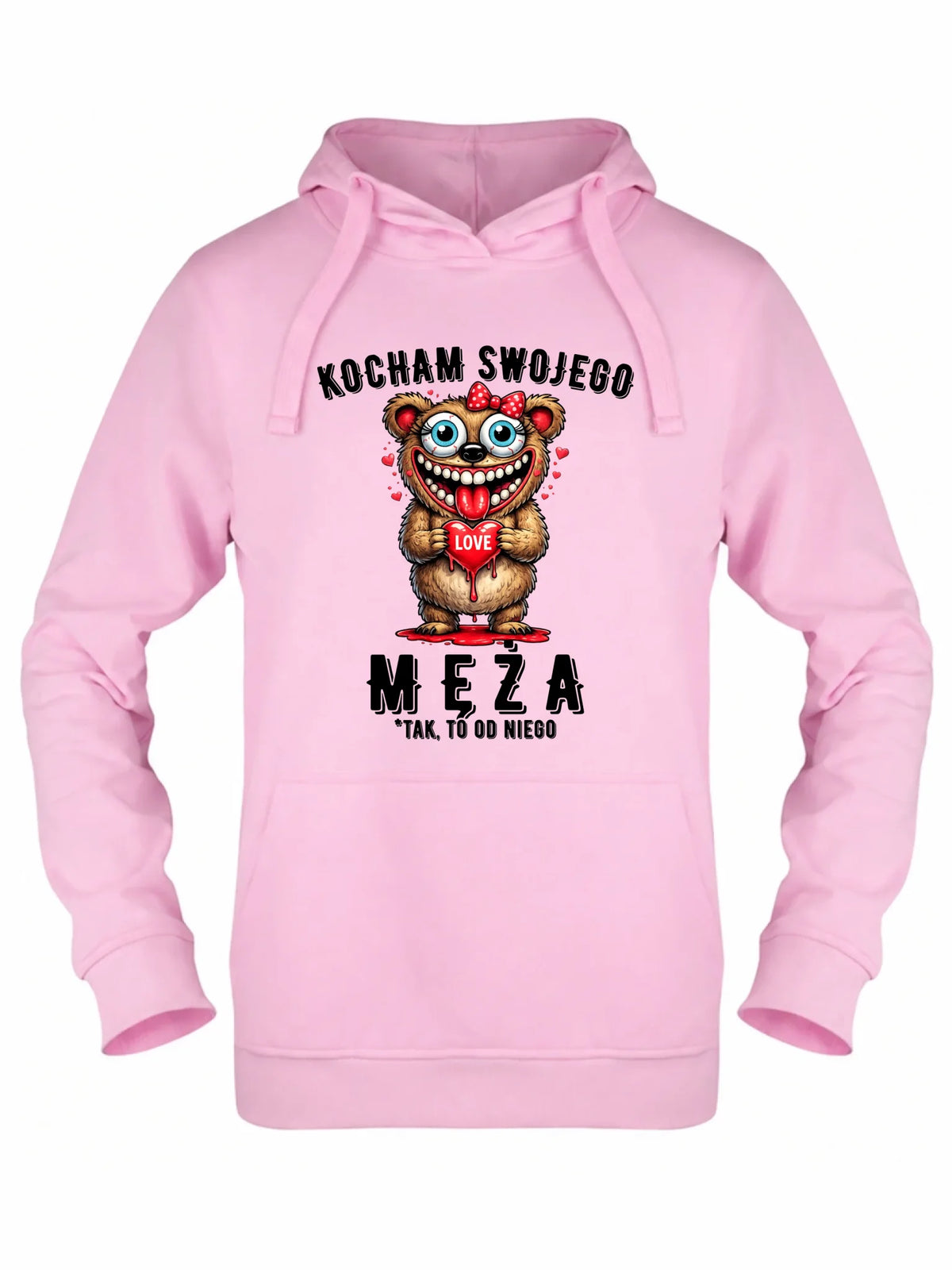 Bluza damska z kapturem dla żony - Kocham swojego męża W22