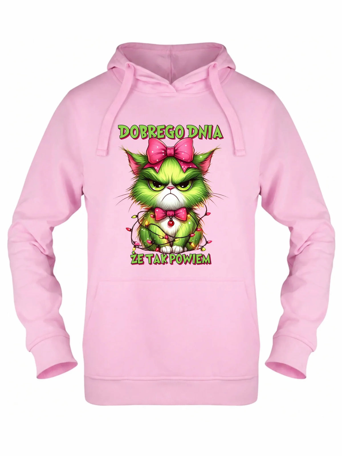 Bluza damska z kapturem świąteczna - prezent dla niej - Grinch dobrego dnia, że tak powiem BN153