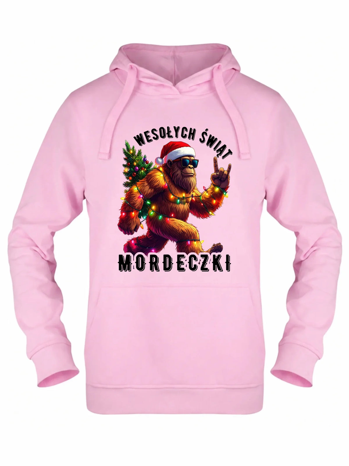 Bluza damska z kapturem świąteczna - prezent na święta - Yeti Wesołych Świąt mordeczki BN152