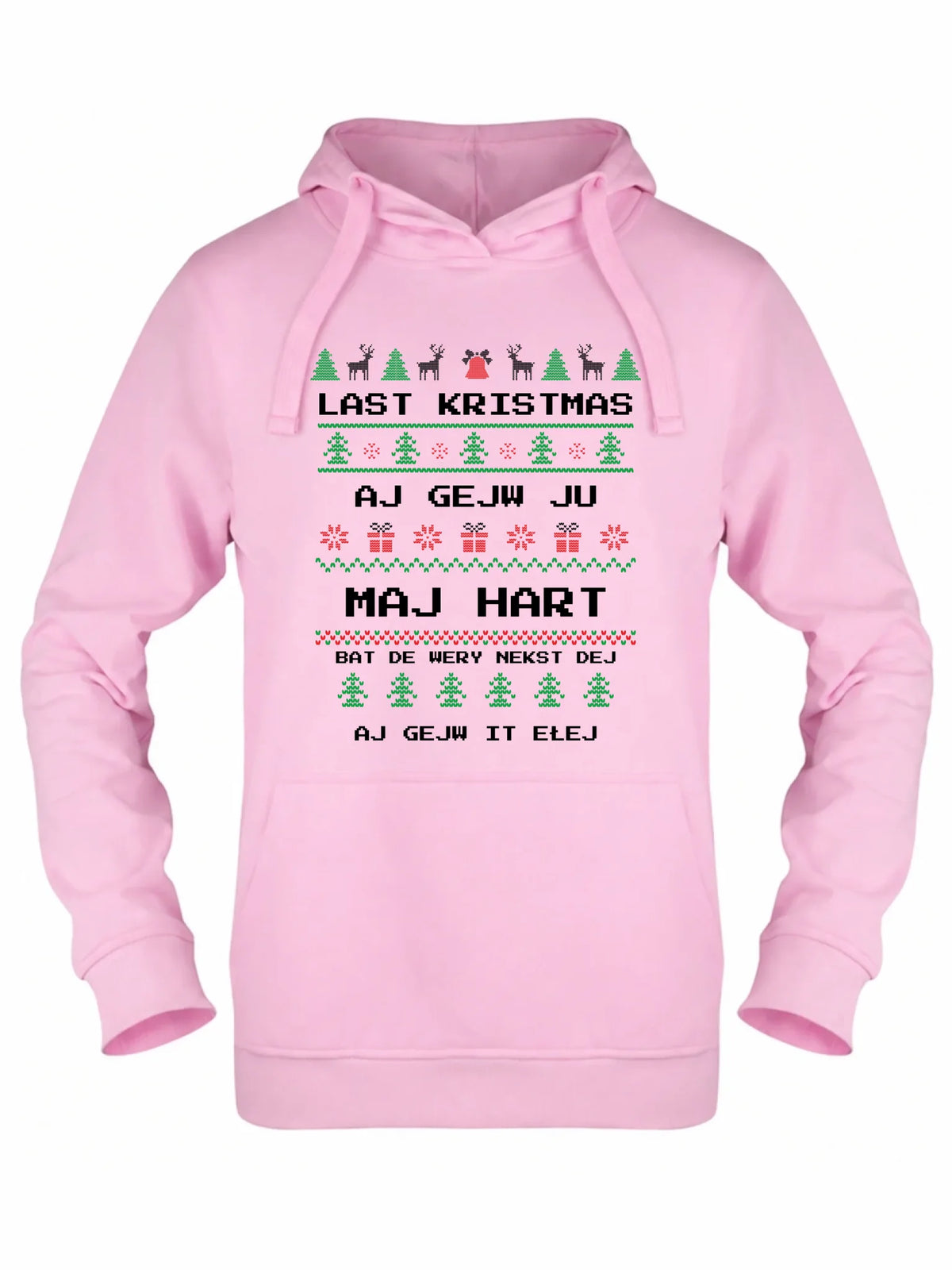 Bluza damska z kapturem świąteczna - Last kristmas aj gejw ju maj hart BN13