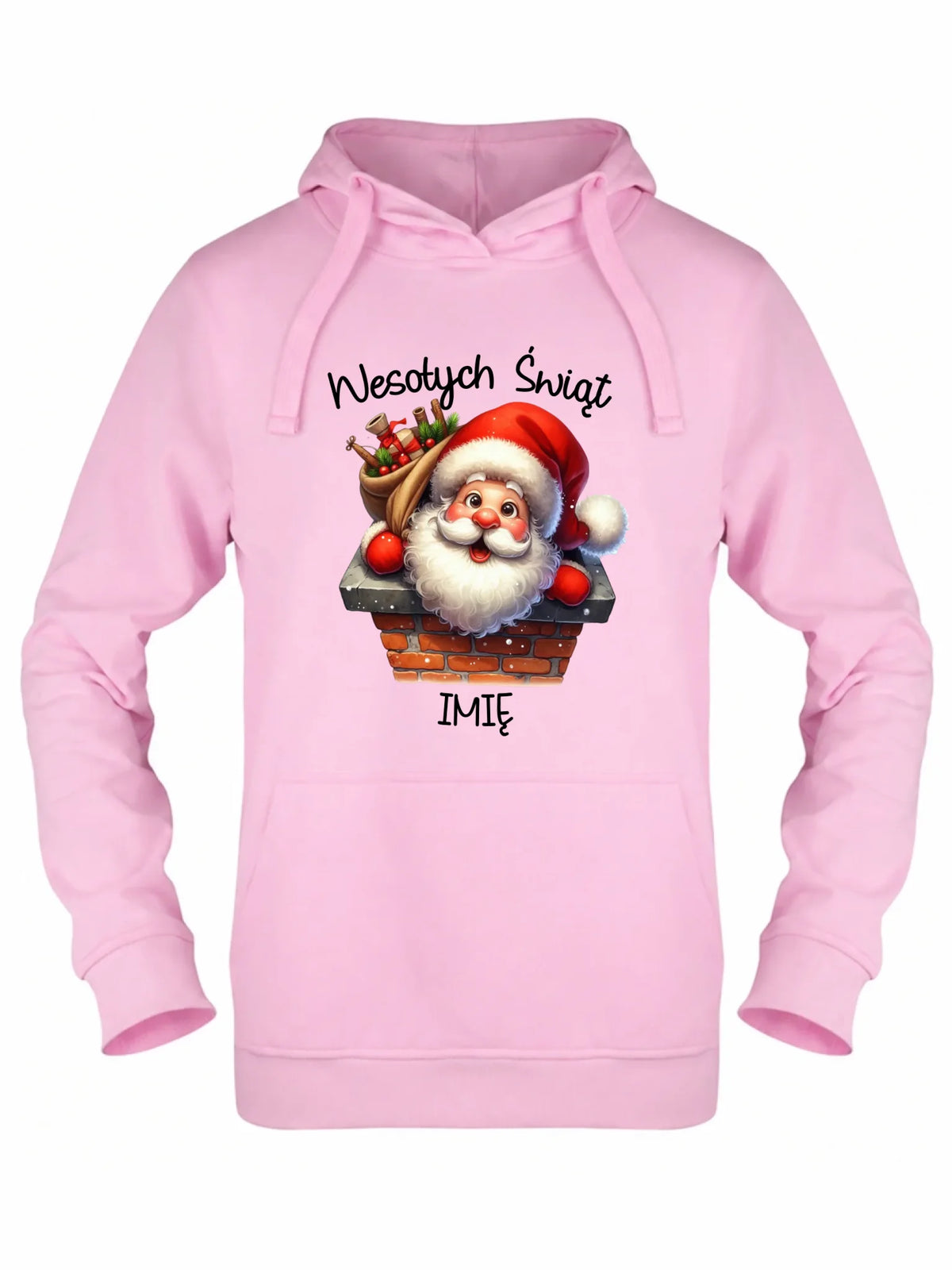 Bluza damska z kapturem świąteczna - prezent na Mikołajki Mikołaj - personalizowana BN08