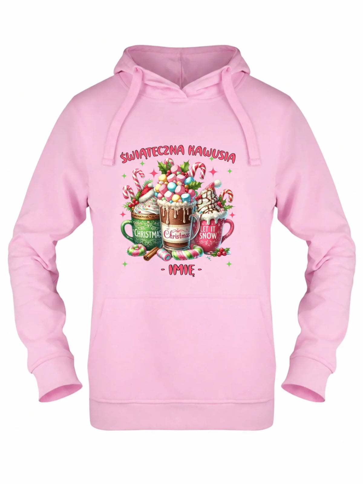 Bluza damska z kapturem świąteczna - Świąteczna kawusia - personalizowana BN29