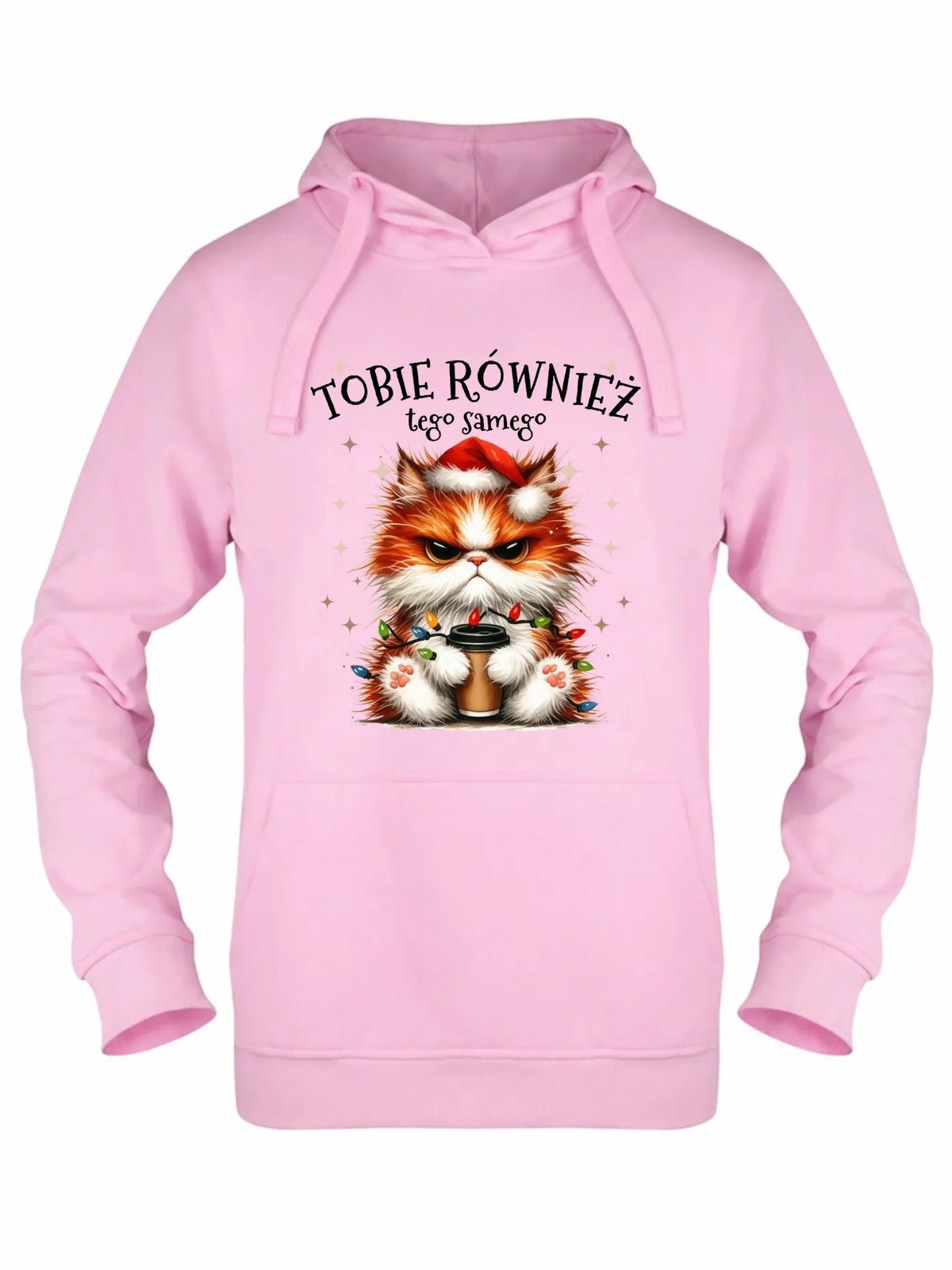 Bluza damska z kapturem świąteczna - Grumpy Cat Tobie również tego samego BN32