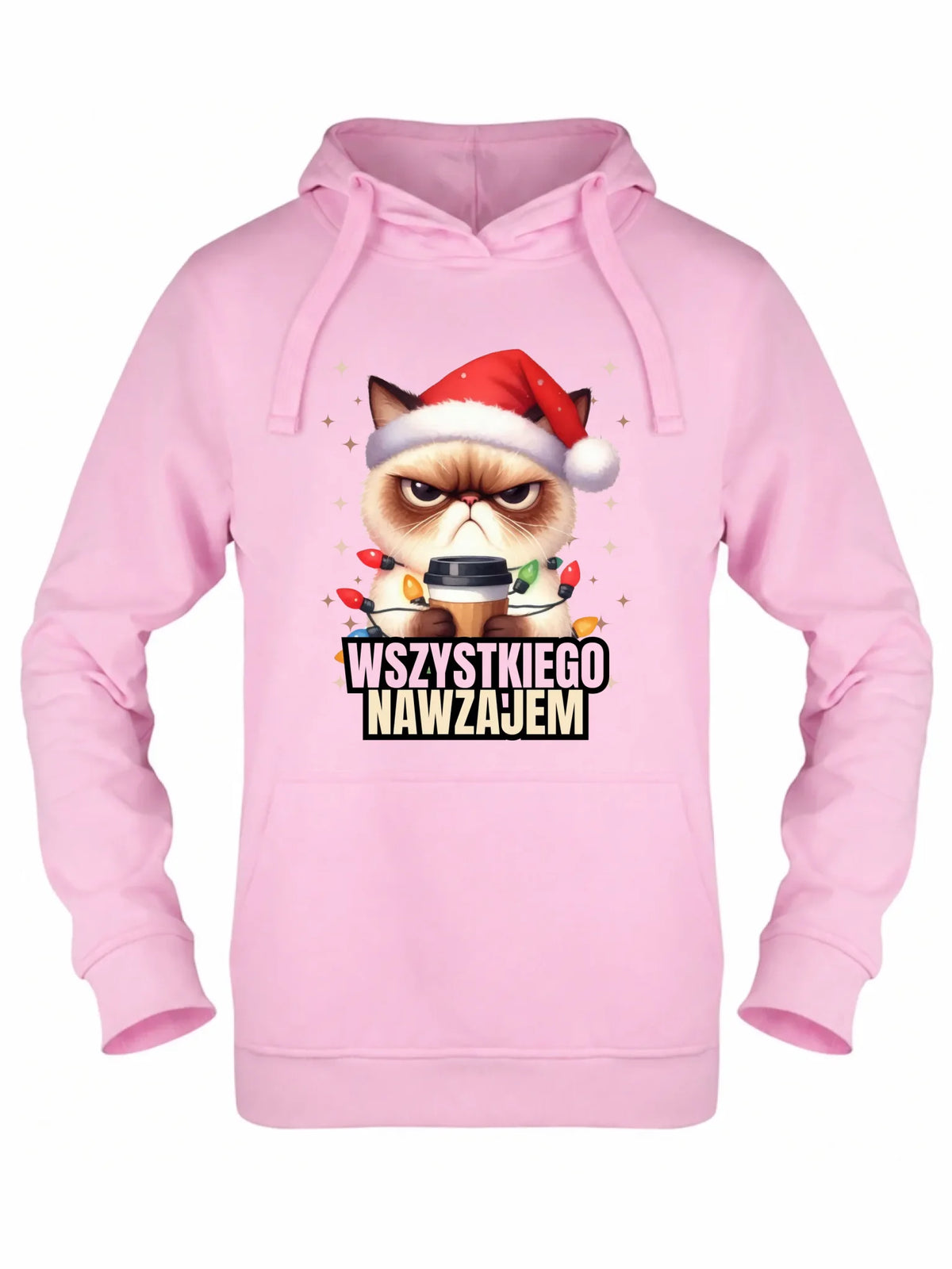 Bluza damska z kapturem świąteczna - Grumpy Cat Wszystkiego nawzajem BN33