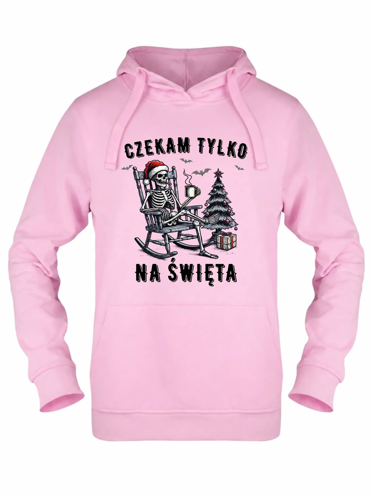 Bluza damska z kapturem świąteczna - Czekam tylko na święta BN56