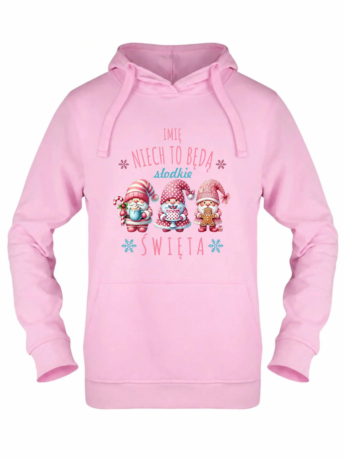 Bluza damska z kapturem świąteczna - Skrzaty Słodkie Święta - personalizowana BN57