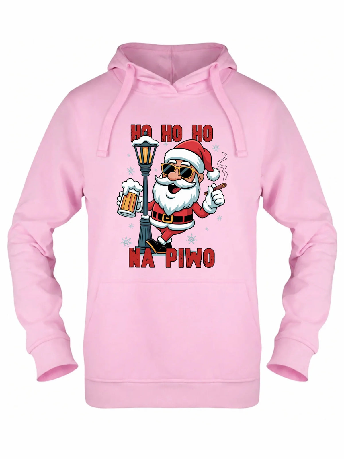 Bluza damska z kapturem świąteczna - Mikołaj Ho ho ho na piwo BN64