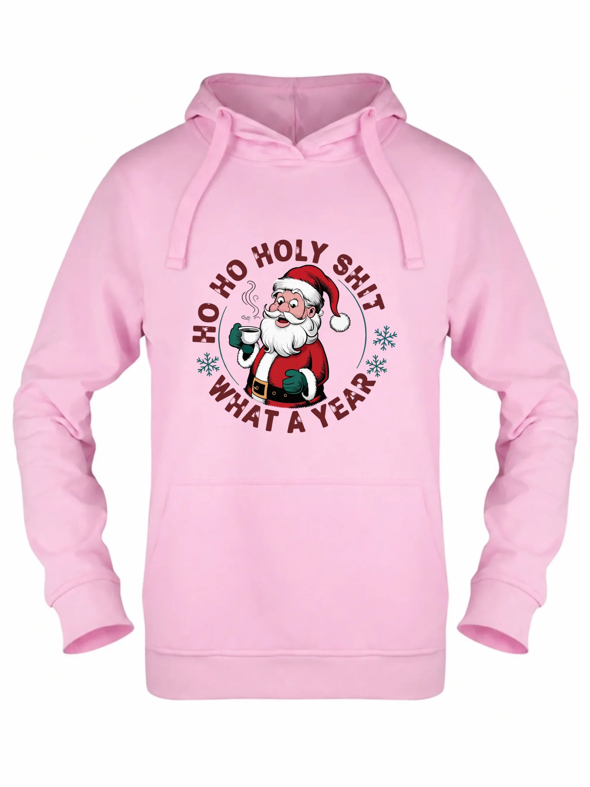 Bluza damska z kapturem świąteczna - Ho ho holy shit what a year BN74