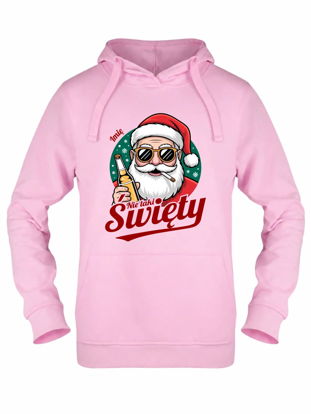 Bluza damska z kapturem świąteczna - Mikołaj nie taki święty - personalizowana BN80