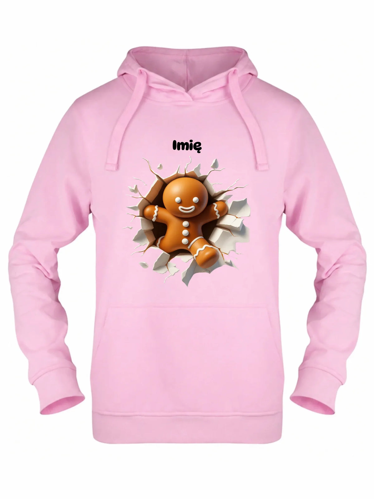 Bluza damska z kapturem świąteczna - Pierniczek 3D - personalizowana BN81