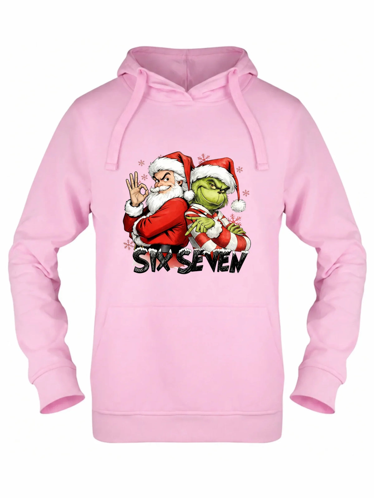 Bluza damska z kapturem świąteczna - Mikołaj i Grinch six seven 67 BN148