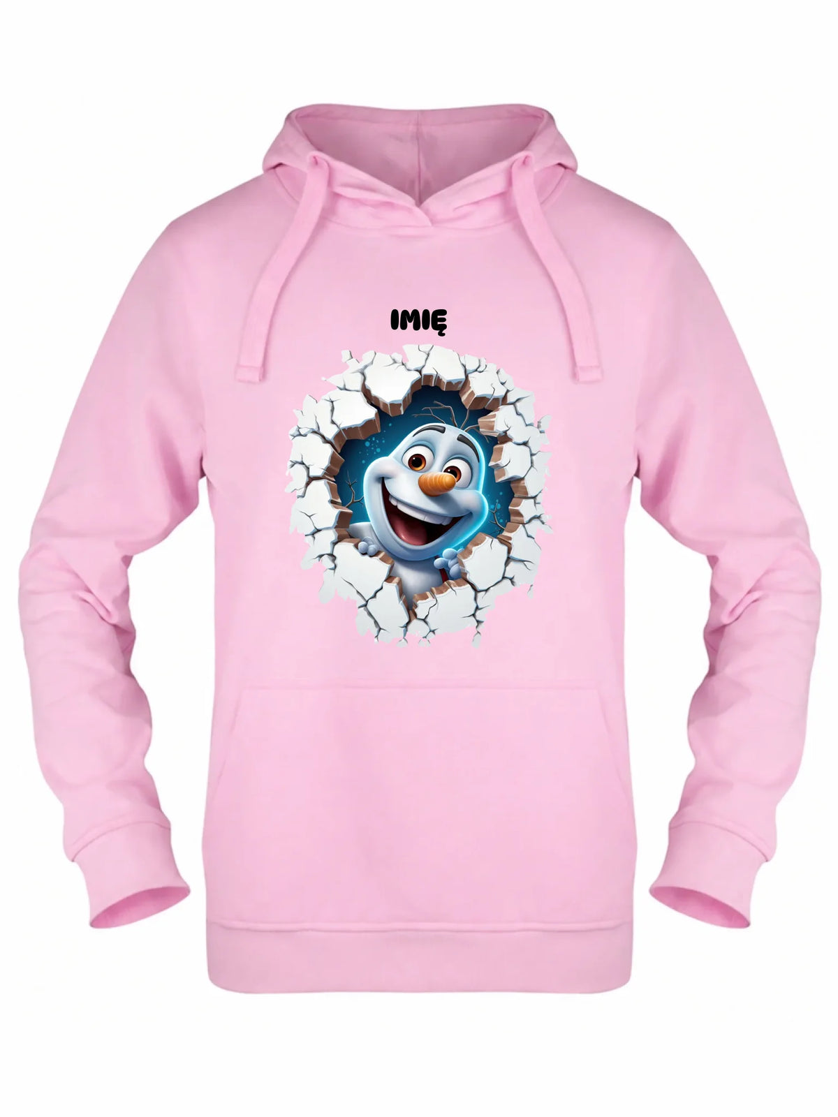 Bluza damska z kapturem świąteczna - Bałwan 3D - personalizowana BN84