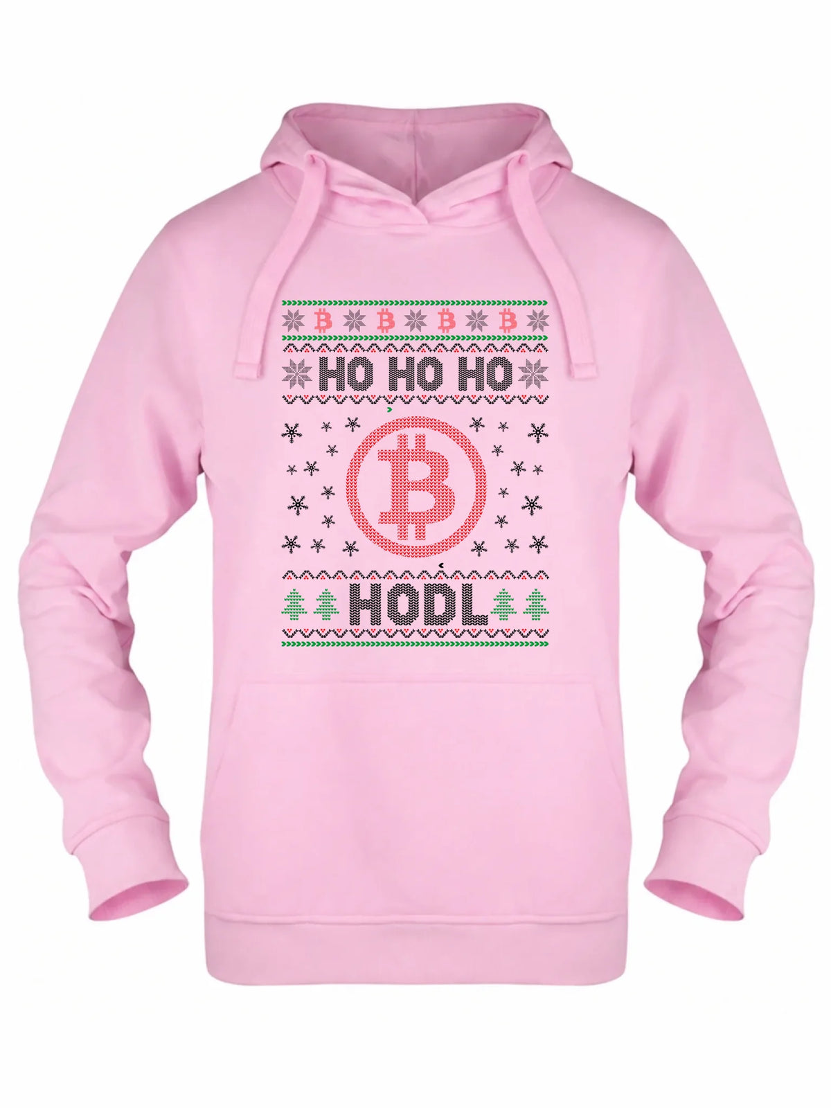 Bluza damska z kapturem świąteczna - Bitcoin - Ho Ho hodl BN103