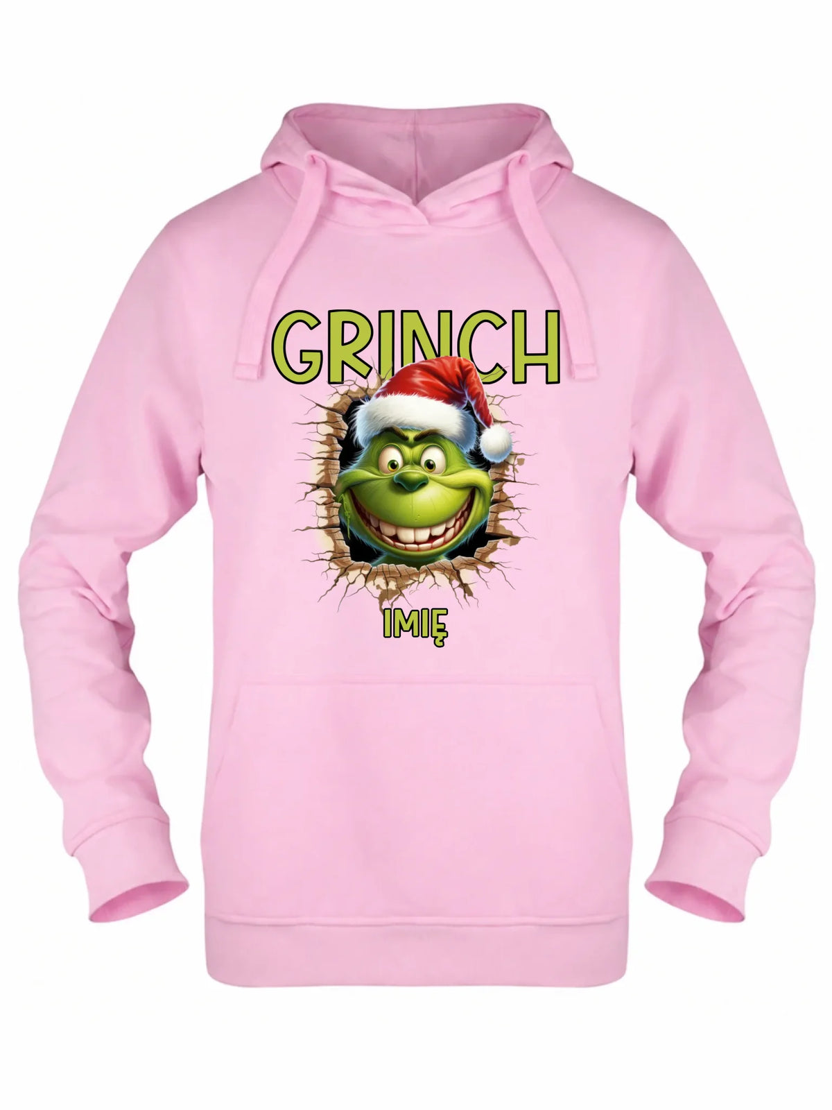 Bluza damska z kapturem świąteczna - Grinch - personalizowana BN112