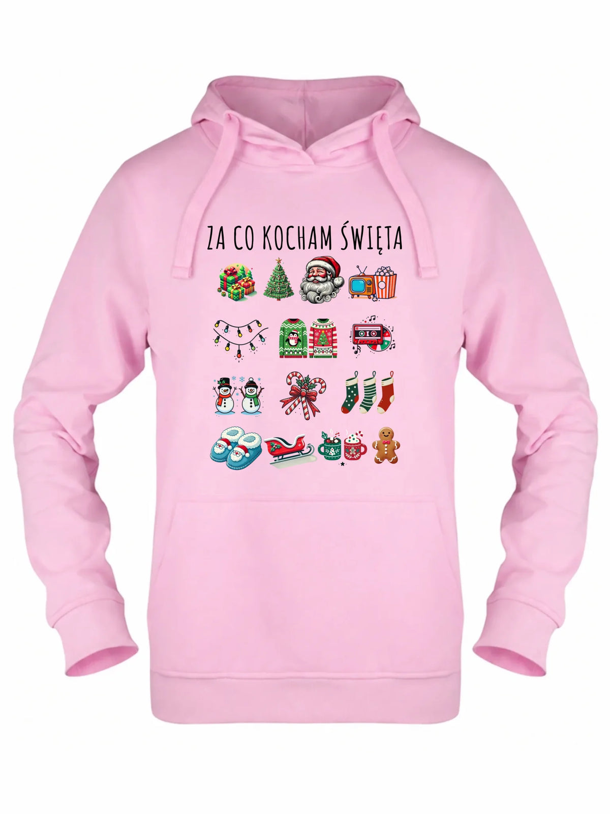Bluza damska z kapturem świąteczna - Za co kocham święta BN130