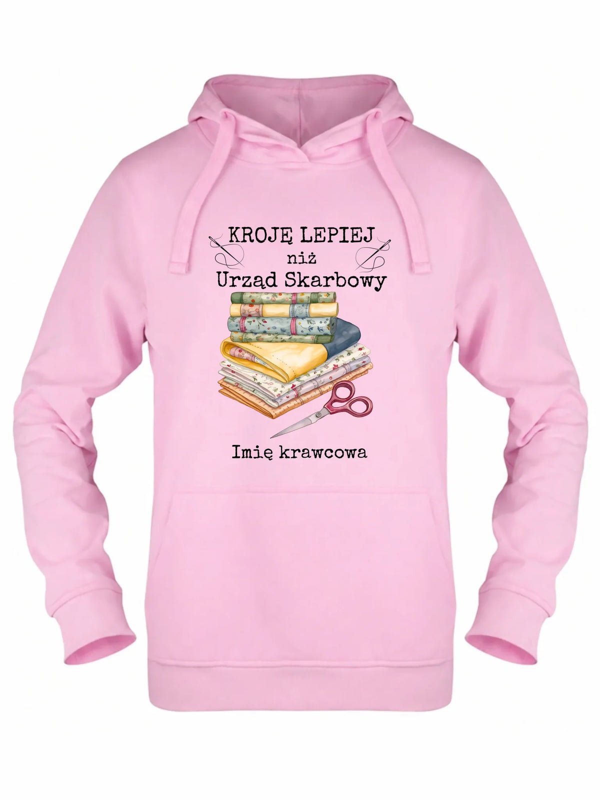 Bluza damska z kapturem szyciowa dla krawcowej - Kroję lepiej niż US - personalizowana HS33
