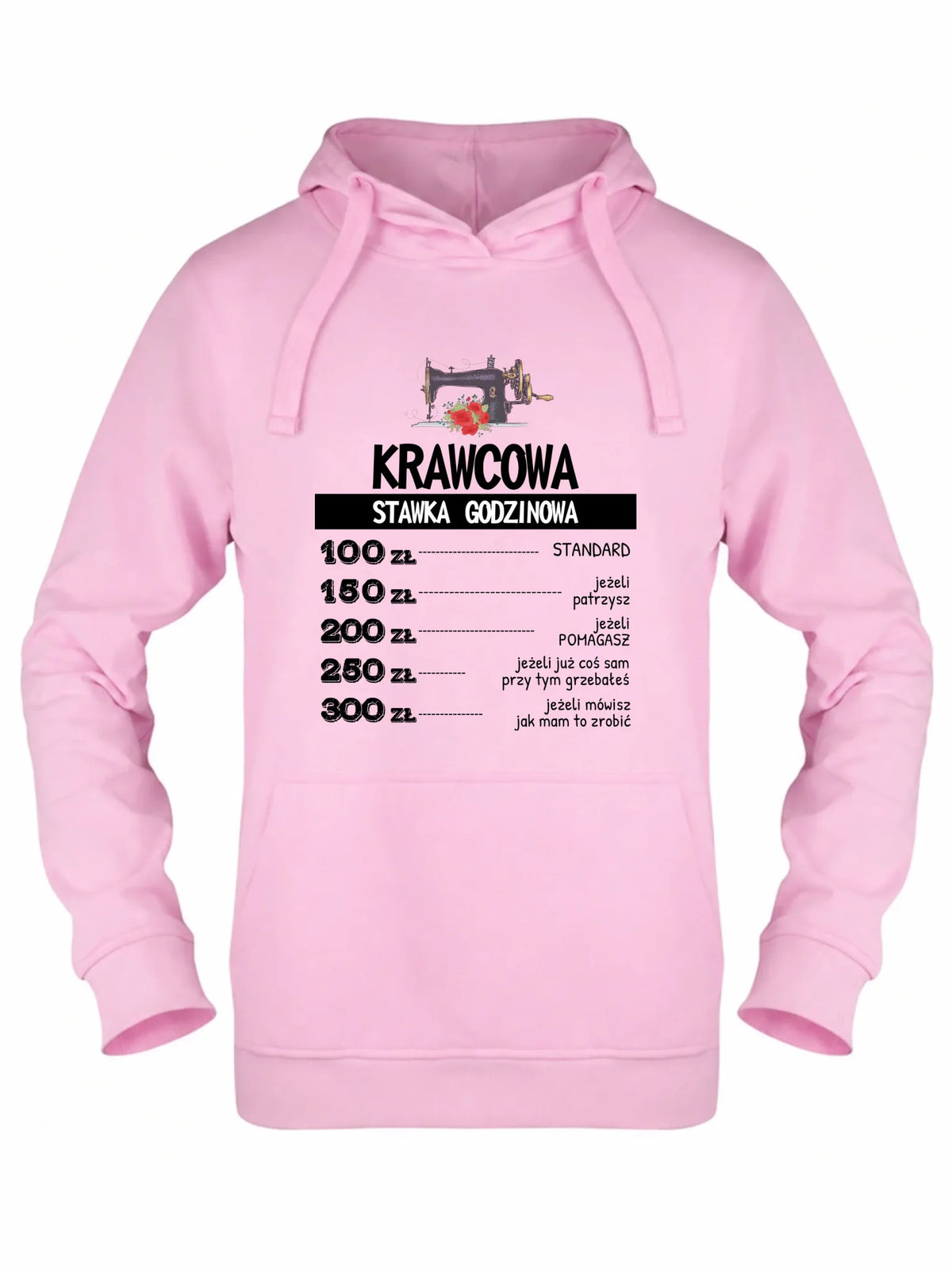 Bluza damska z kapturem szyciowa dla krawcowej - Stawka godzinowa HS26