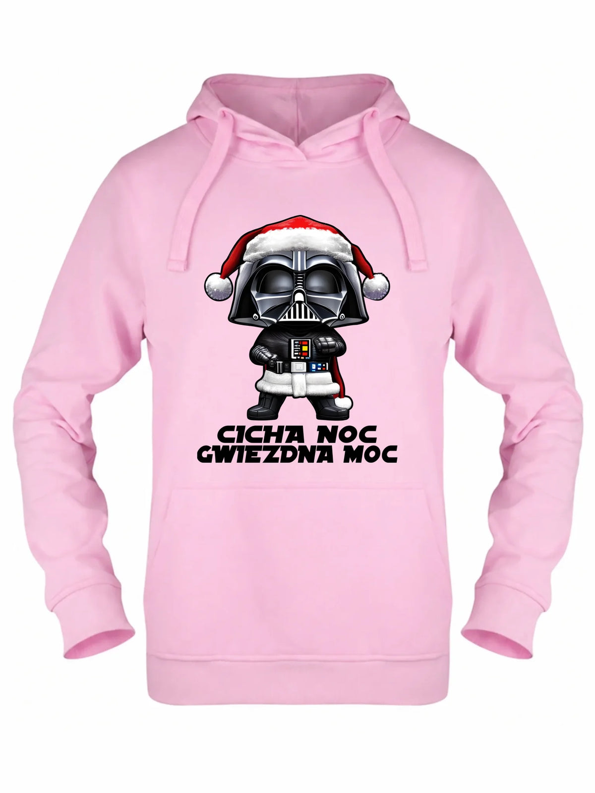 Bluza damska z kapturem świąteczna dla fanów Gwiezdnych Wojen - Cicha noc, gwiezdna moc BN132