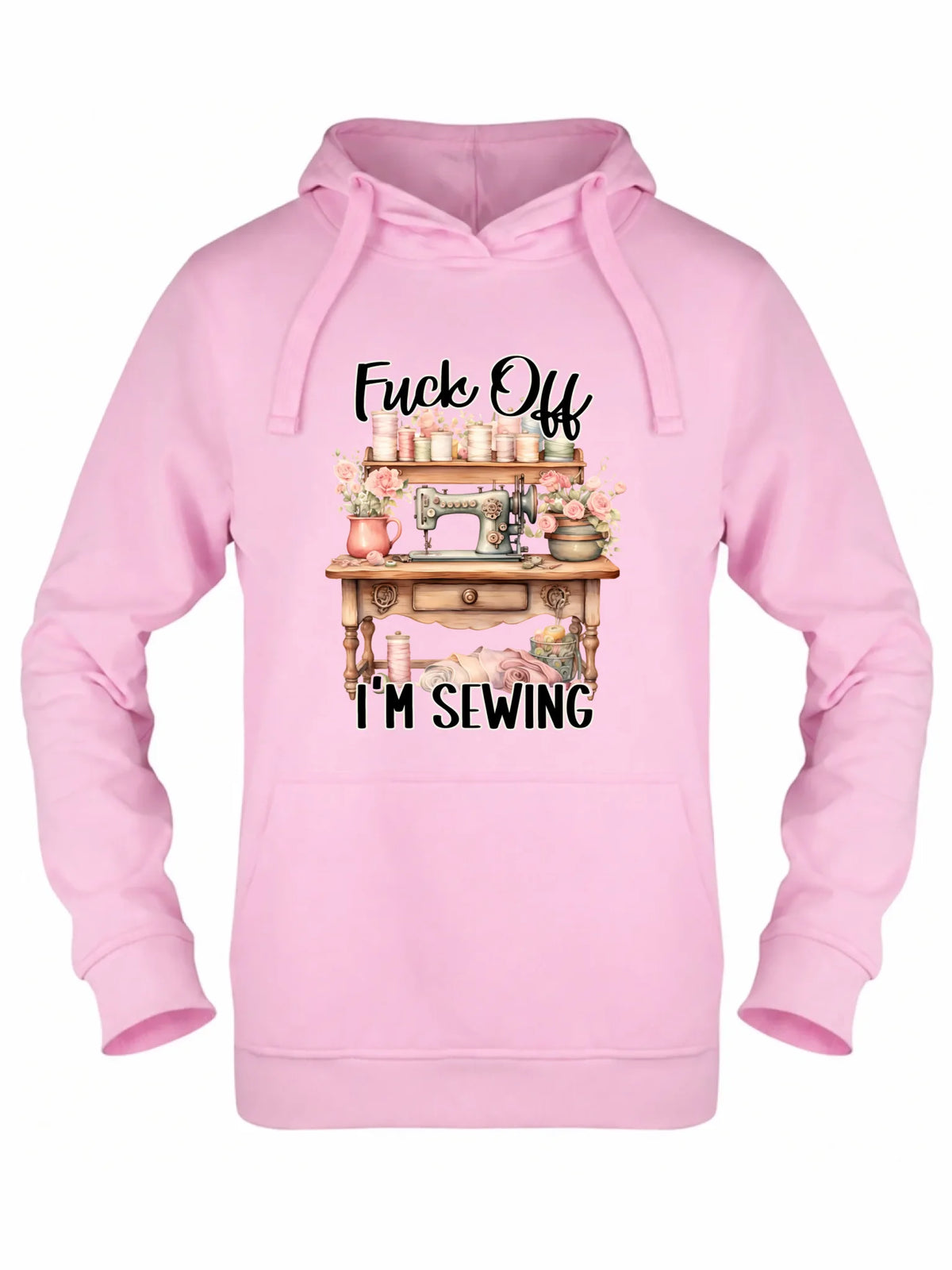 Bluza damska z kapturem szyciowa dla krawcowej - Fck off im sewing HS16