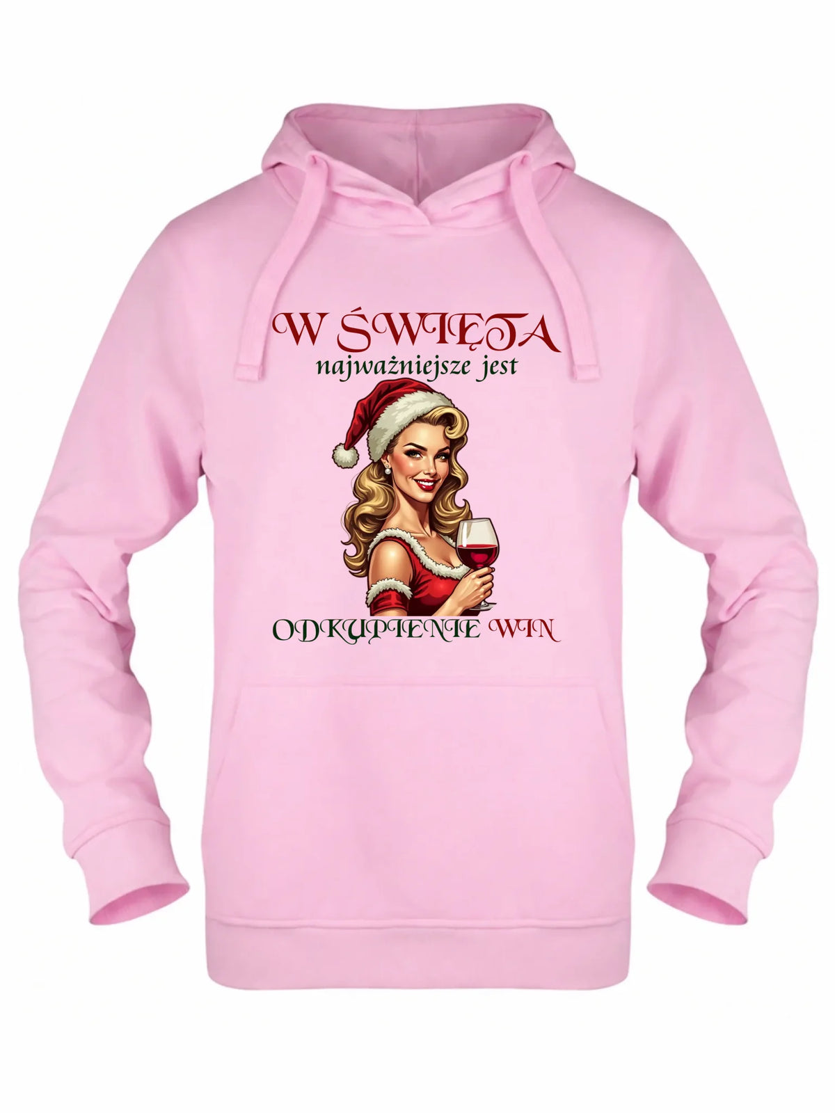Bluza damska z kapturem świąteczna - Odkupienie win BN04