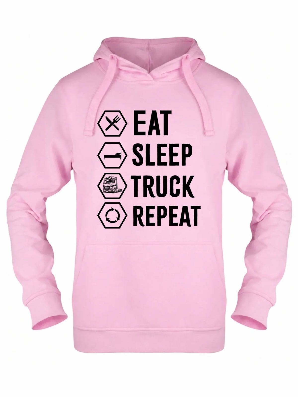 Bluza damska z kapturem dla kierowcy ciężarówki - Eat Sleep Truck Repeat ZKT05