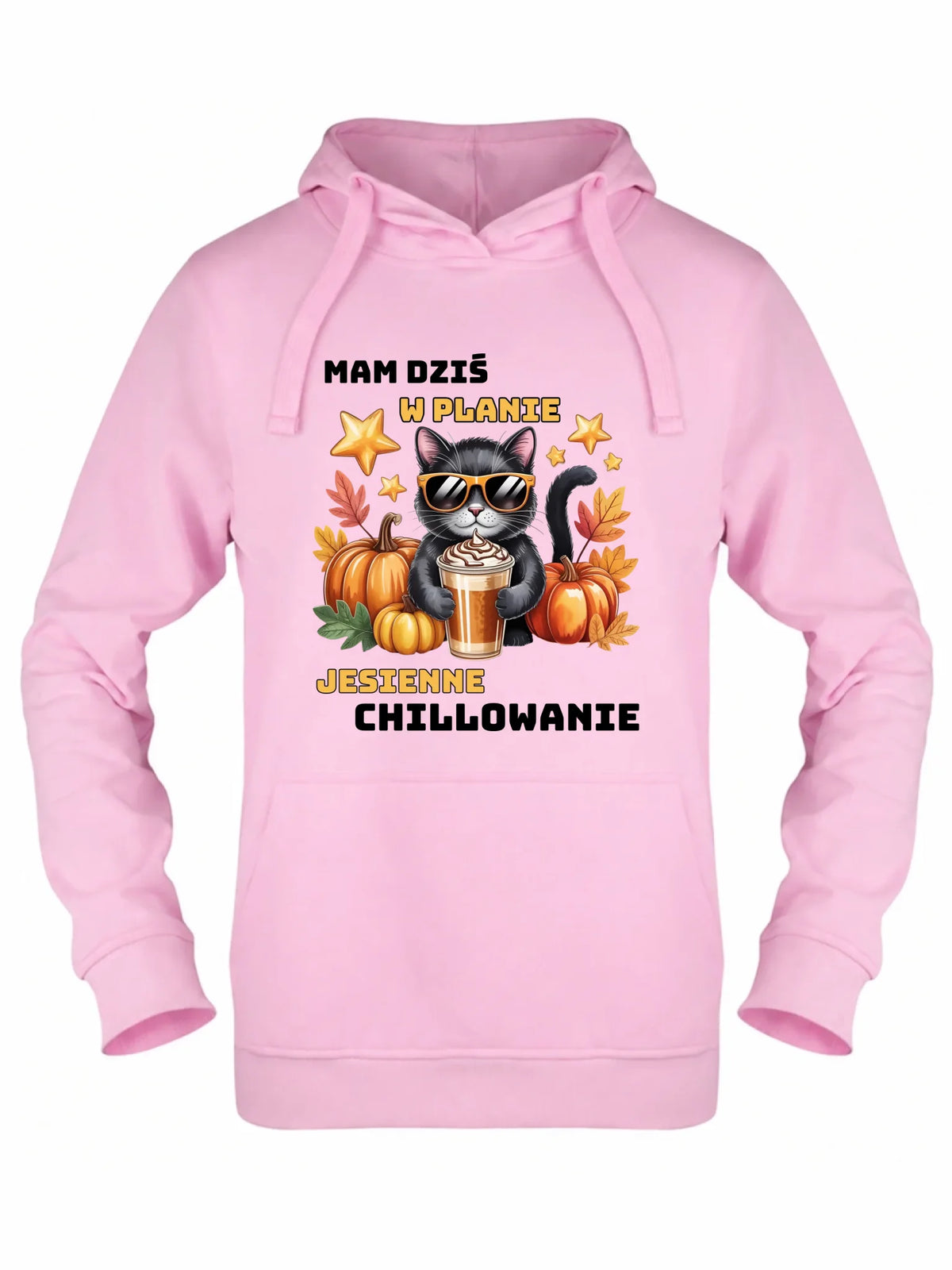 Bluza damska z kapturem jesienna - Mam dziś w planie jesienne chillowanie JS34