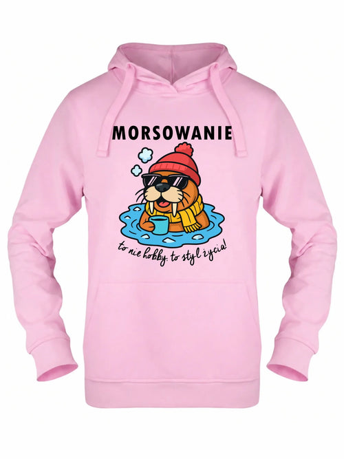 Bluza damska z kapturem - prezent dla morsa - Morsowanie to styl życia HM10