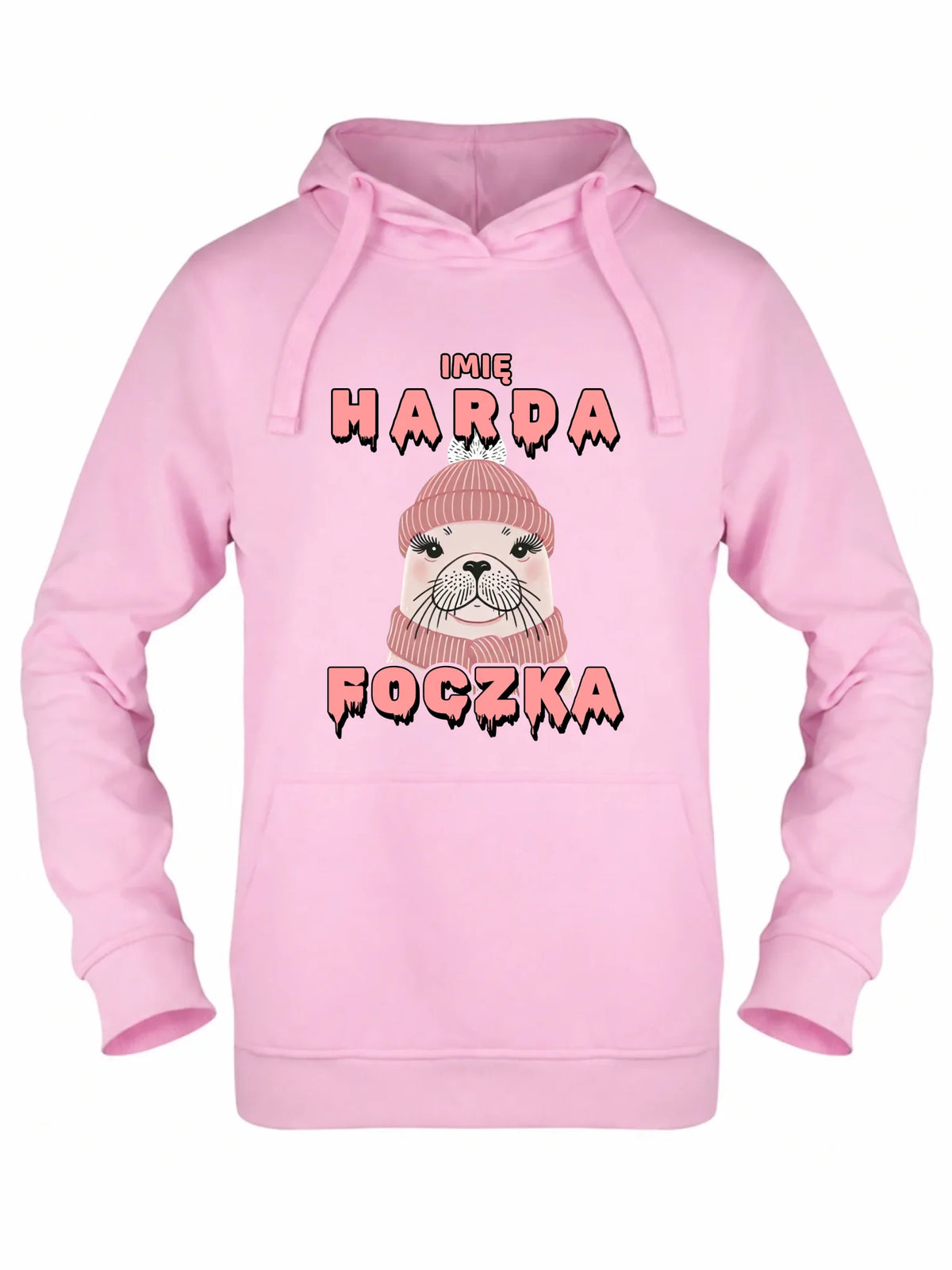 Bluza damska z kapturem - prezent dla morsa - Harda foczka - personalizowana HM05