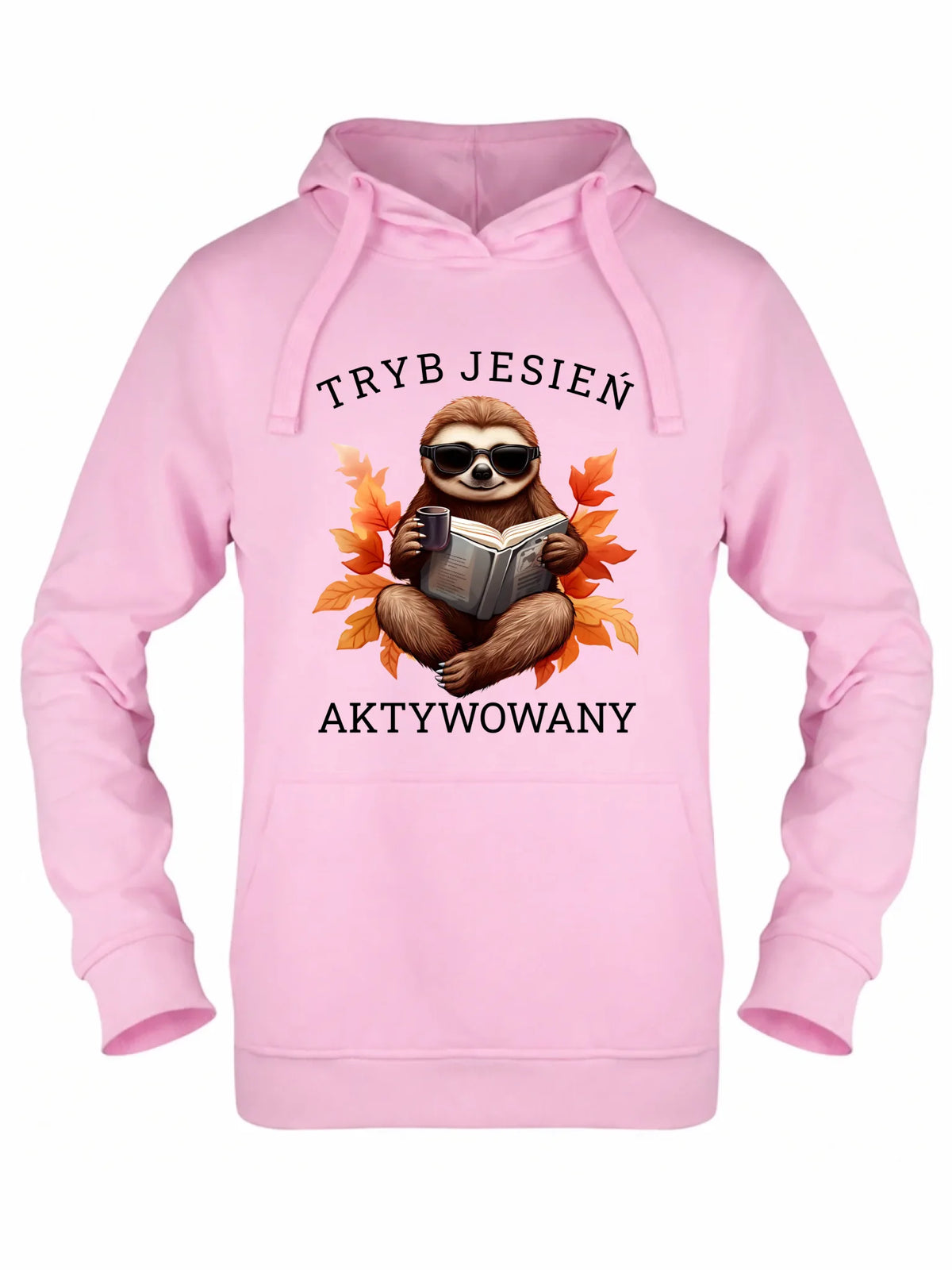 Bluza damska z kapturem jesienna - Leniwiec - Tryb jesień aktywowany JS23