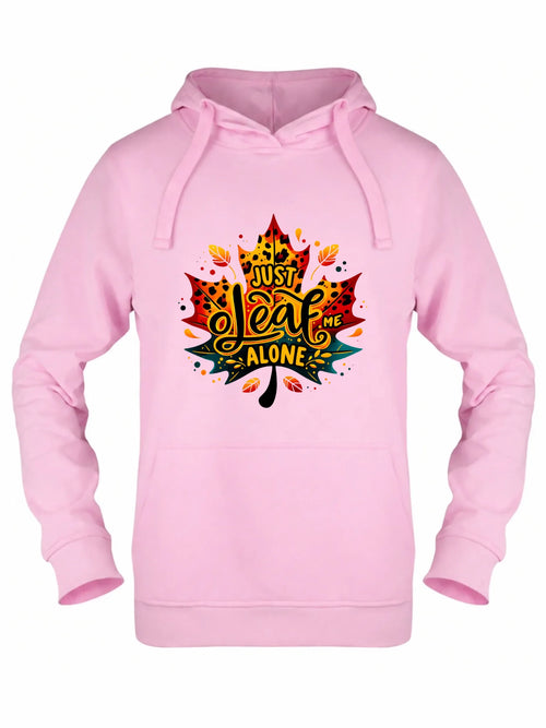 Bluza damska z kapturem jesienna - Just leaf me alone JS22