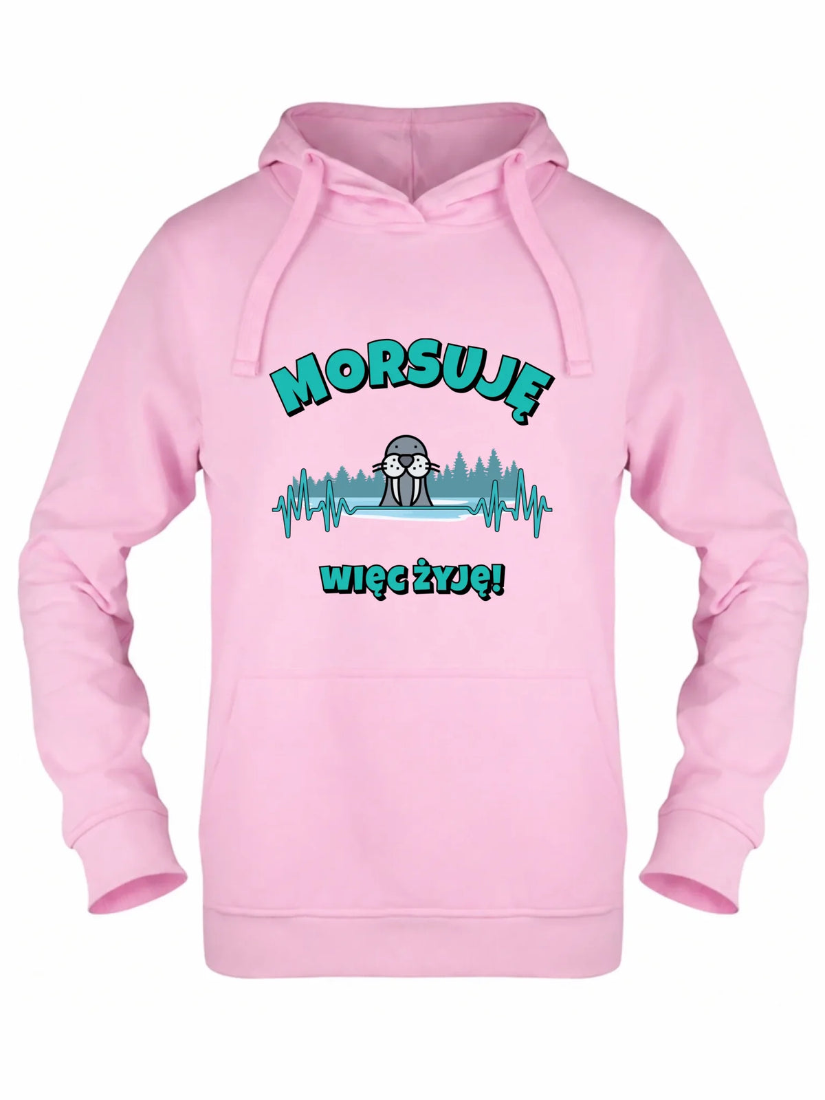 Bluza damska z kapturem - prezent dla morsa - Morsuję więc żyję - Mors HM02