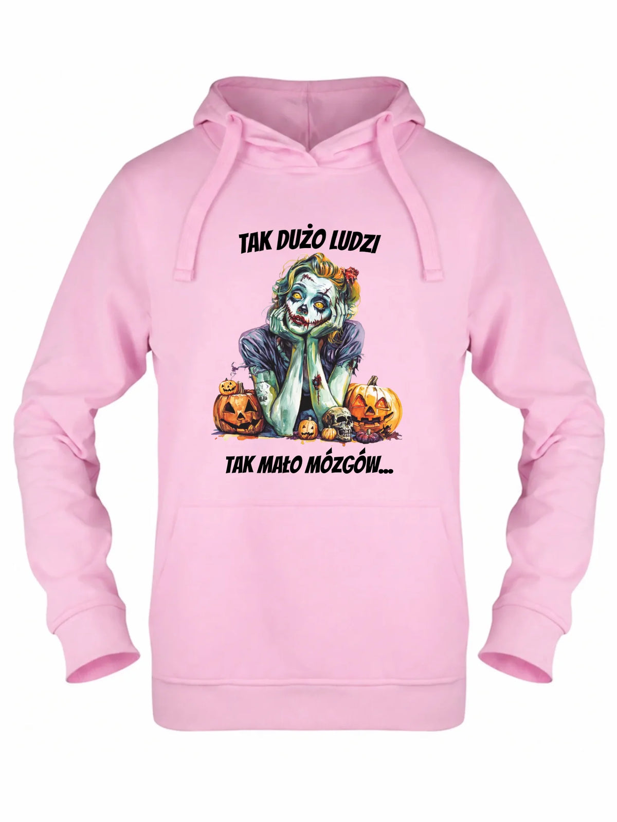 Bluza damska z kapturem na Halloween - Zombie - Tak mało mózgów HL31