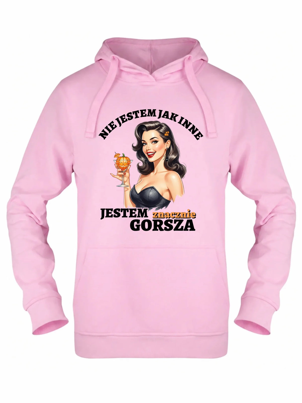 Bluza damska z kapturem halloweenowa - Nie jestem jak inne HL24
