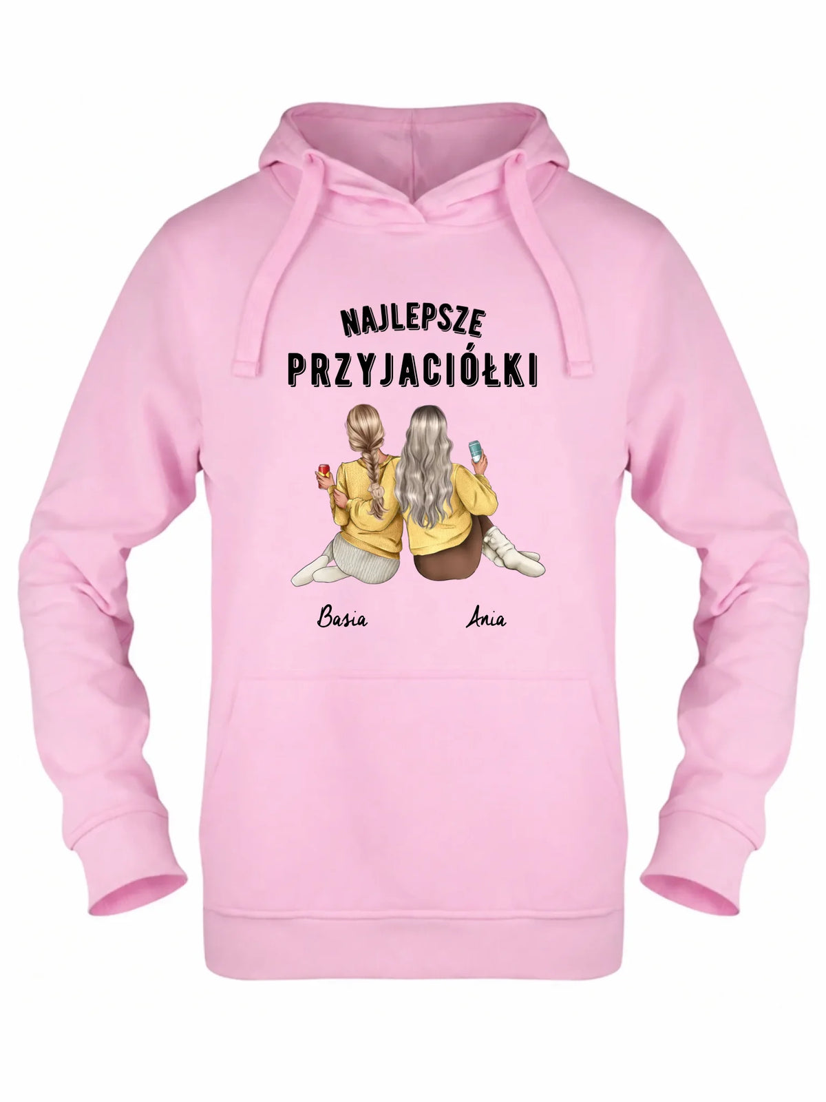 Bluza damska z kapturem - prezent dla przyjaciółek - Najlepsze przyjaciółki 2-4 osób - personalizowana PR01