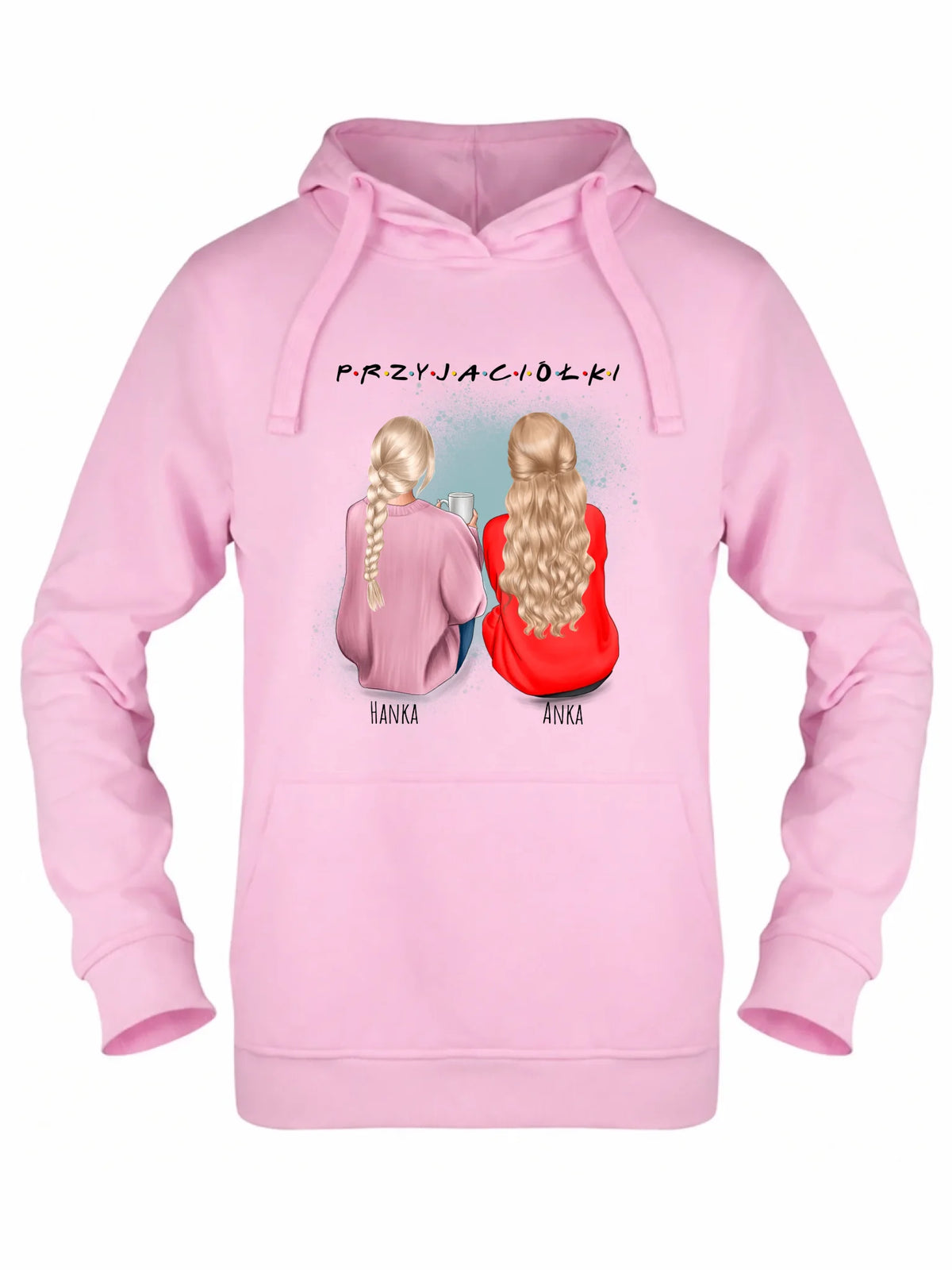 Bluza damska z kapturem - prezent dla przyjaciółki - personalizowane postacie 2-4 osoby PR02
