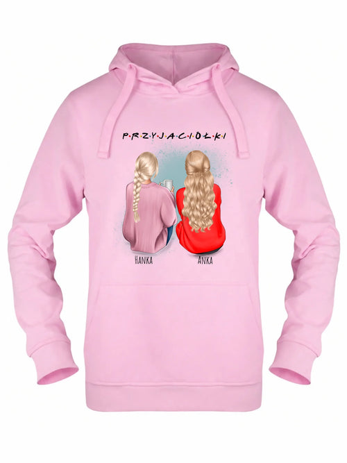 Bluza damska z kapturem - prezent dla przyjaciółki - personalizowane postacie 2-4 osoby PR02