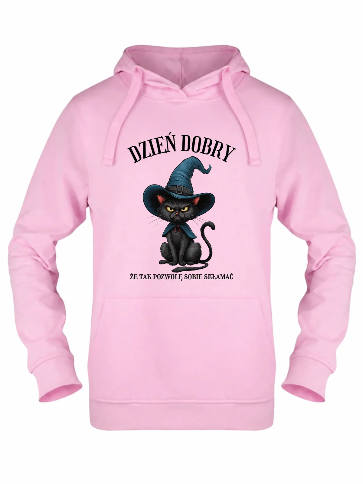 Bluza damska z kapturem halloweenowa - Dzień dobry, że tak pozwolę sobie skłamać HL27