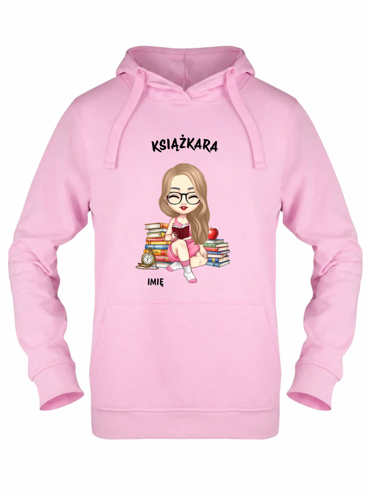 Bluza damska z kapturem - Książkara - Prezent dla miłośniczki czytania książek - personalizowana DZ04