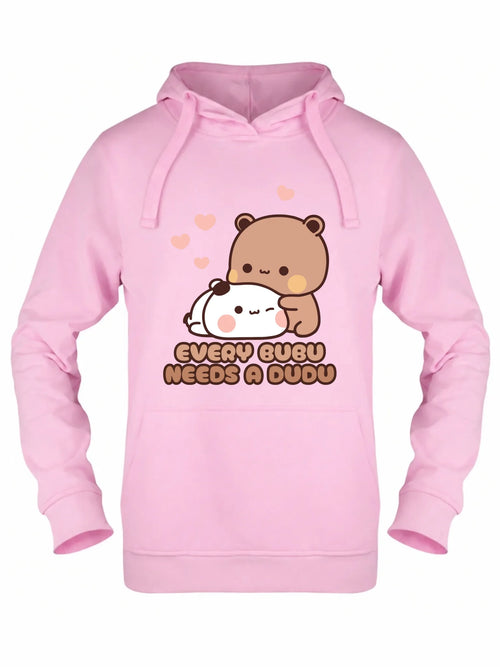Bluza damska z kapturem dla par - Every Bubu needs a Dudu W33