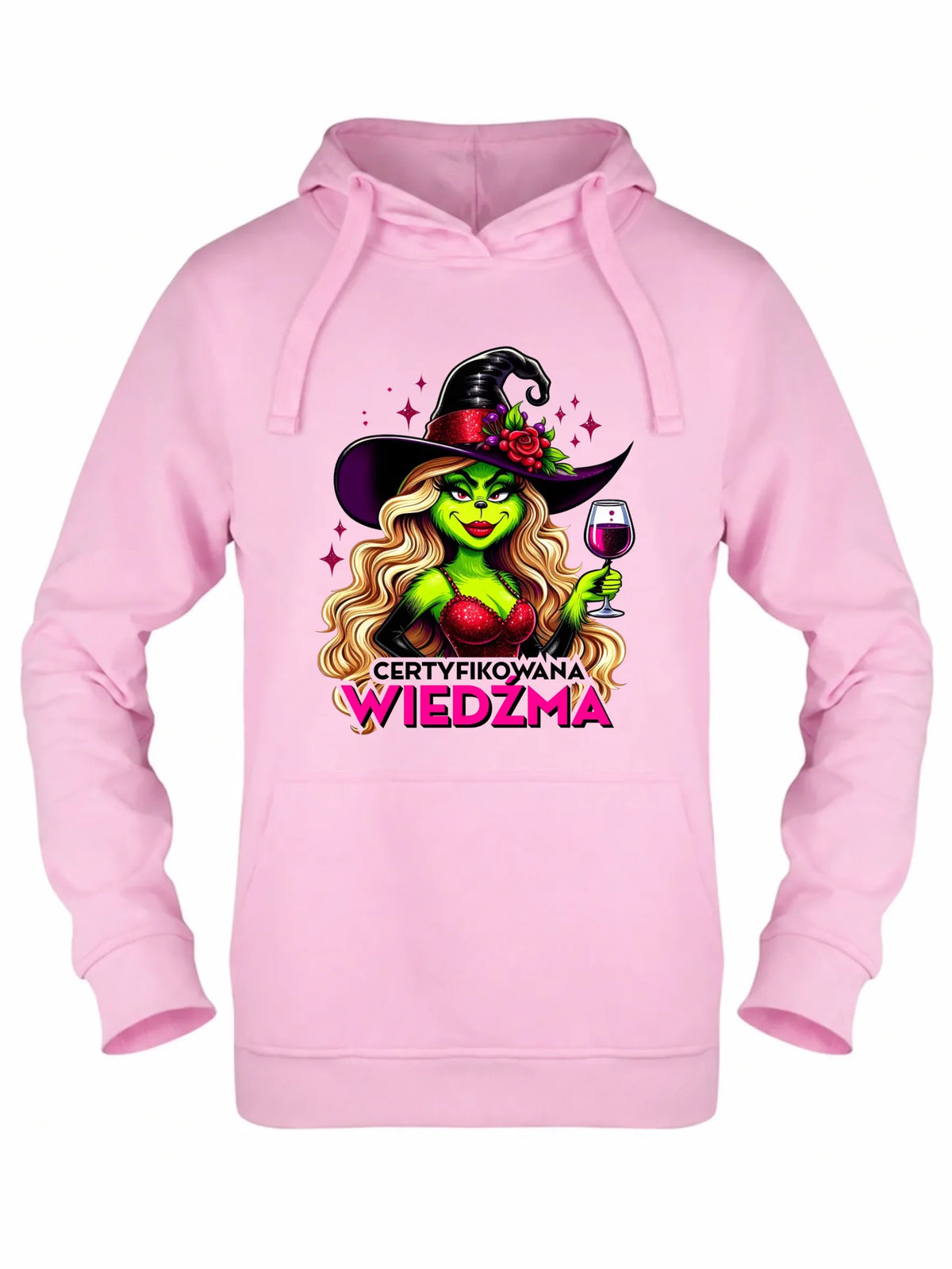 Bluza damska z kapturem - Certyfikowana wiedźma - śmieszna HL13