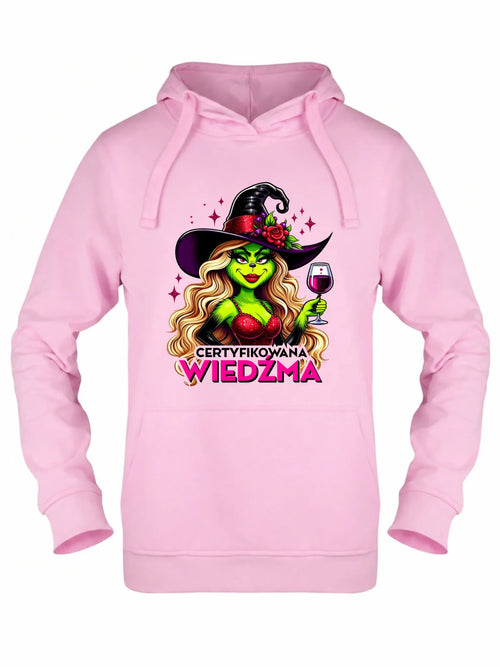 Bluza damska z kapturem - Certyfikowana wiedźma - śmieszna HL13